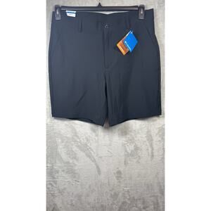 Columbia NEW Carter Crest Men Short 36-9” Black Stretch UPF 50 Repel Active Golf